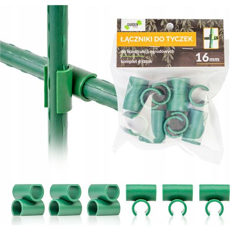 6x Winkelverbinder für Masten mit 16 mm Durchmesser, 90°-Verbinder, Kreuzverbinder
