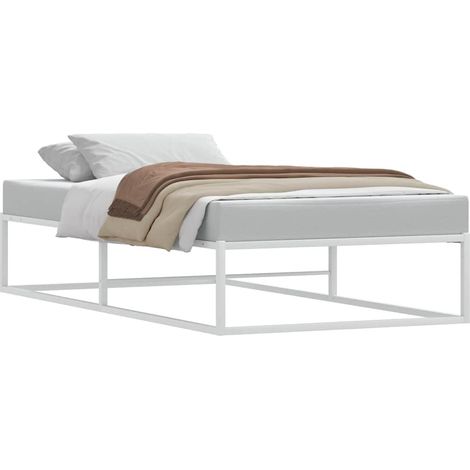 vidaXL Giroletto senza Materasso Bianco 90x200 cm in Metallo (1/4)
