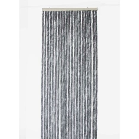 Werka Pro – Rideau chenille gris foncé uni 90 x 220 cm – Traitement anti-UV – Fixation avec 2 anneaux de suspension – Compatible tringles standards - PRO 90 X
