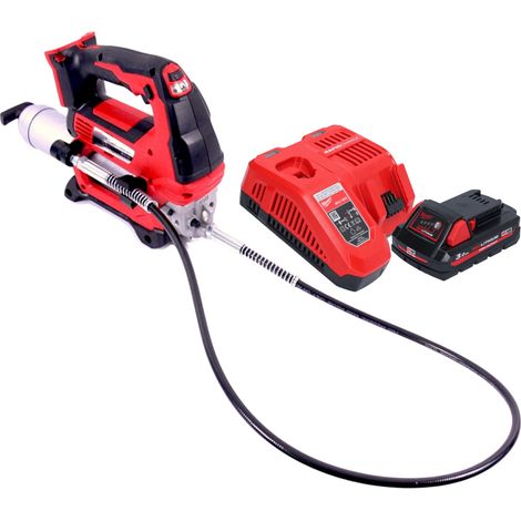 Milwaukee M18 GG-301 ingrassatore a batteria 18 V 690 bar + 1x batteria ricaricabile 3,0 Ah + caricatore