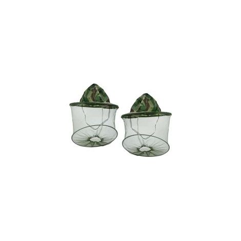 2 Pack Camouflage Apiculture Apiculteur Anti-Moustique Abeille Insecte Mouche Masque Cap Chapeau avec Tête Net Maille Visage Protection Équipement de Pêche en Plein Air (1/5)
