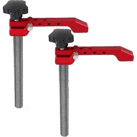 Deux serre-joints de bureau en forme de chien pour le travail du bois, en alliage d'aluminium, serre-joints à positionnement rapide, serre-joints réglables, 20 mm. (1/5)