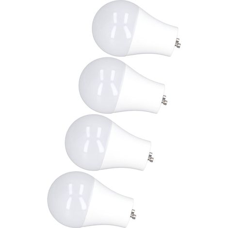 [GU24 LED-Lampe] 4 helle A19 Energiesparlampen, 900 lm, ABS+PC, 30.000 Stunden Lebensdauer, 120 V, für Schlafzimmer und Büro (1/5)