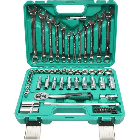 Set di chiavi combinate, a bussola, a forchetta, torx, cricchetto, 69 pezzi Breckner Germany