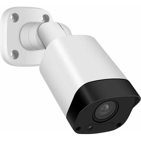 Caméra de sécurité HD 2MP 1080P extérieur intérieur 49 pieds vision nocturne infrarouge IP66 Bullet Pal système de caméra de surveillance analogique résistant aux intempéries, modèle : White Pal Syste (1/5)