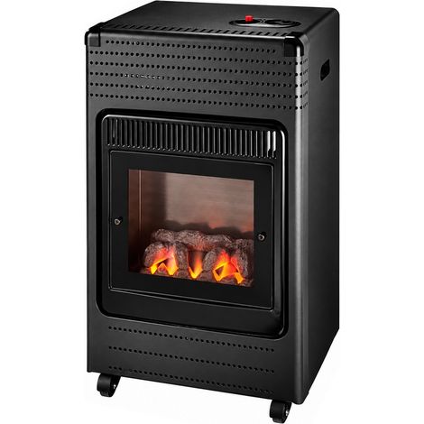 Stufa a Gas Gpl 3,4 kW GH07 con Effetto Fiamma Realistico, Finestra in Vetro, Potenza Regolabile, Accensione Piezoelettrica (1/5)