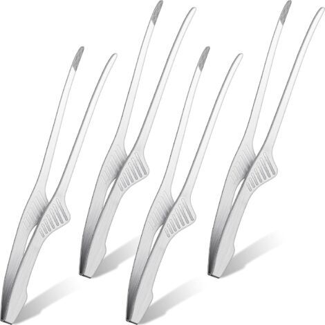 Pinces à barbecue coréennes et japonaises, ustensiles de cuisine antidérapants en acier inoxydable pour servir les aliments, les salades et pour le camping - AquaForge (1/5)