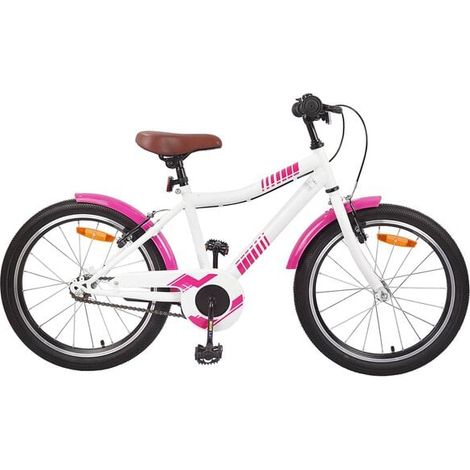 Vélo enfant 18 pouces, convient aux enfants de 5 à 7 ans - Rose