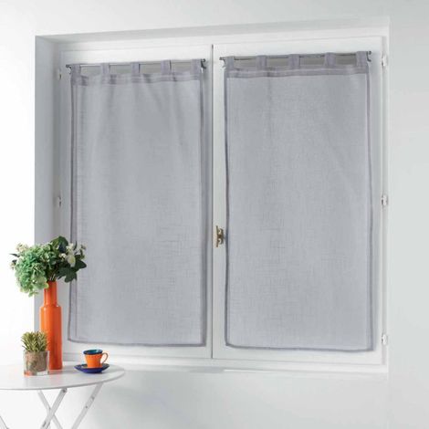 Paire de Voilages "Zazy" 60x160cm Gris (1/4)