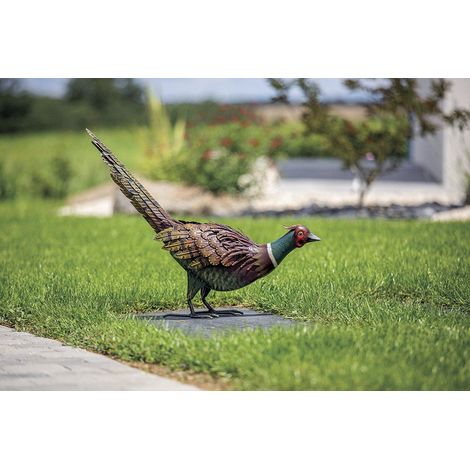 Fagiano decorativo stilizzato in metallo Fessy - 54 x 15 x 46 cm NORTENE