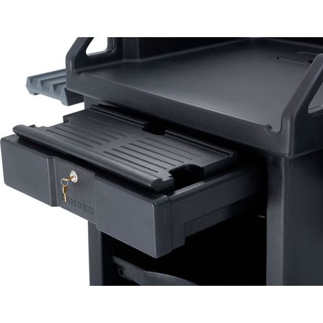 Support à clavier pour chariot Versa - 52.4 x 25.7 x 5 cm - Noir - Cambro