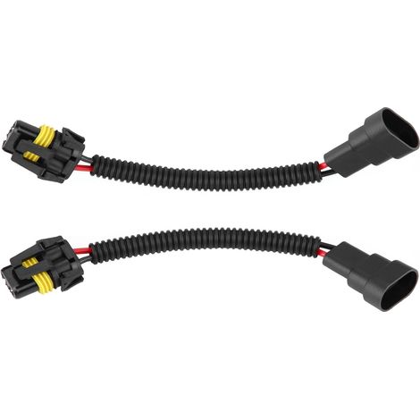 2 Faisceaux de connexion pour phares antibrouillard 9005/9006, adaptateurs de prises et connecteurs d'extension (1/5)