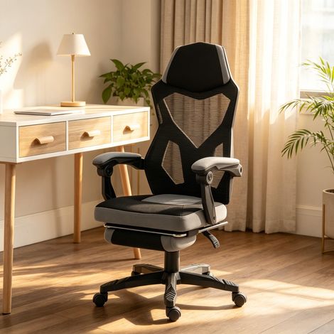 Fauteuil de gaming ergonomique, fauteuil de bureau à dossier haut pivotant, chaise d'ordinateur (uniquement avec la chaise d'ordinateur (1/5)