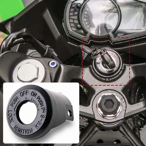 1 Farbe: Schwarz Material: ABS Zündschalterabdeckung für Kawasaki Ninja 1000SX Motorrad (1/5)