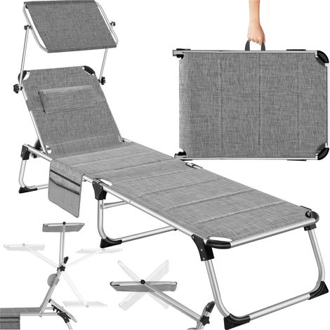 Tumbona Lorella acolchada, plegable - Tumbona, silla reclinable, tumbona relax (1/5)