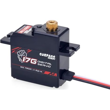 17G digitales Metallgetriebeservo, 3,5 kg Drehmoment Miniaturservo für funkgesteuerte Modellautos, LKWs und Boote im Maßstab 1:18 und 1:16