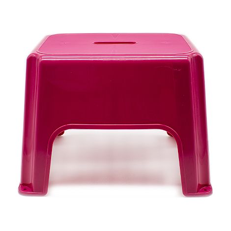 Taburete de plastico bajo Rosa (1/4)