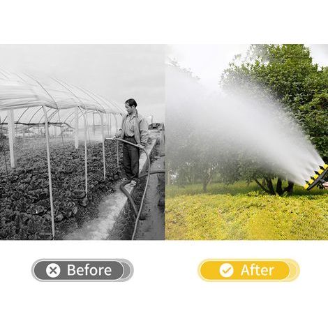 Arroseur de jardin réglable à têtes multiples, système d'irrigation de pelouse à plusieurs pointes, pour Patio extérieur, cour, pulvérisateur d'eau, arrosage de jardinage (1/5)