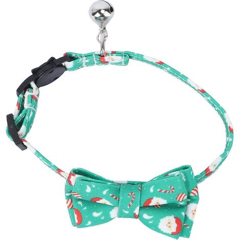Collar navideño ajustable para gatos con cascabeles y pajaritas (3 piezas) (1/5)