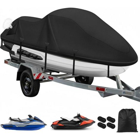 Jet Ski Abdeckung 900D Schwerlast Wasserdicht Schwarz 2XL (305-345cm) (1/5)