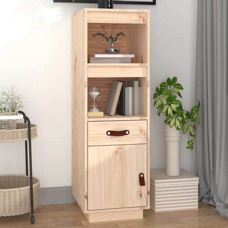 Aparador alto madera maciza de pino 34x40x108,5 cm (1/4)