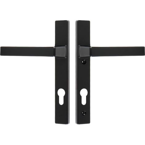 Paire de Poignées Noires pour Porte – Poignées Intérieures en Bois, Sans Loquet, Design Élégant (1/4)