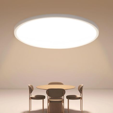 Plafonnier LED Ø40cm, 36W 3980LM Lampe De Plafond, IP44 Plafonnier Salle De Bain LED, 3000K Lumière Chaude Luminaire Pour Chambre, Salle De Bain, Cuisine, Couloir, Balcon (1/5)