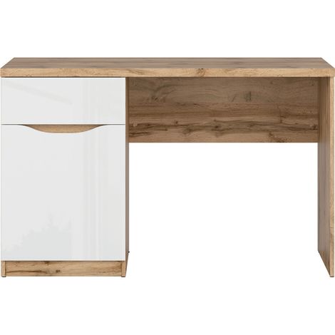 Escritorio 1 cajón 1 puerta June Blanco y Madera (1/3)