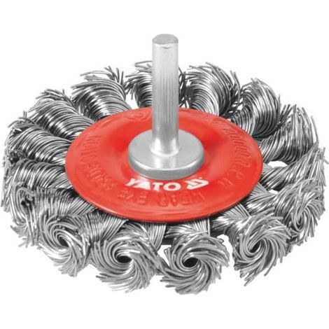 Topfbürste mit Schaft 75 mm, geflochtener Draht