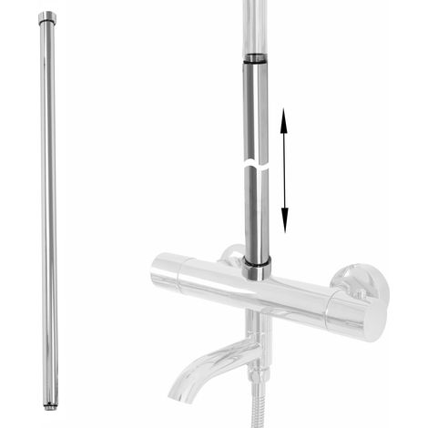 REA – Rallonge pour ensemble bain-douche chromé 60cm – Adaptateur d’extension pour douche de pluie – Résistant à l’eau et durable