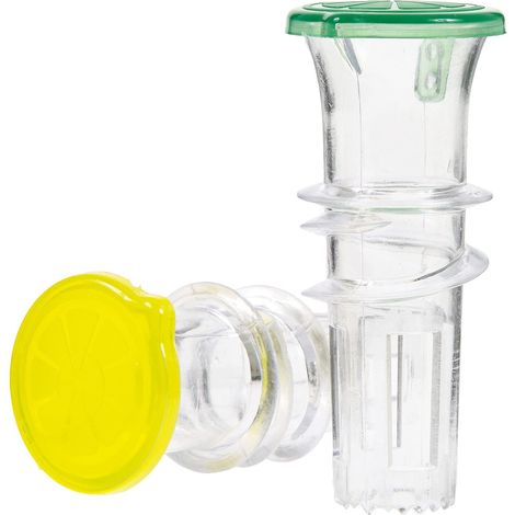 Zitronenpresse – 2er-Set – BPA-freier Kunststoff – Kompakte Zitronenpresse mit Deckel – Zum Auspressen von Limetten für Cocktails und Getränke