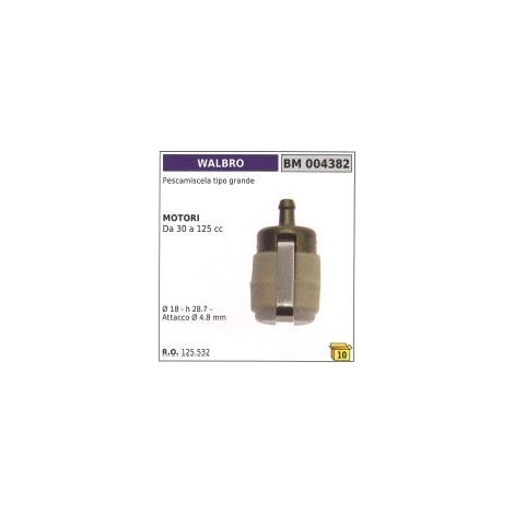 Extractor de pintura WALBRO tipo grande, motores de 30 a 125 cc Ø  18 mm h 28,7 mm 125.532