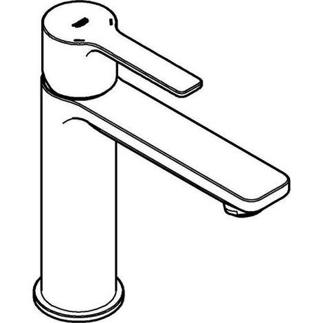Grohe Lineare - Waschtischarmatur mit Push-Open-Ablaufgarnitur, Hard Graphite gebürstet 23106AL1 (1/5)