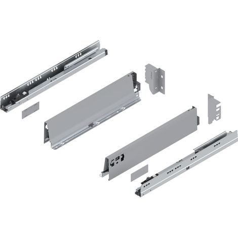 Blum Tandembox antaro M Schubladenschienen-Set 1 Paar, 30kg 400mm Vollauszug Blumotion, grau