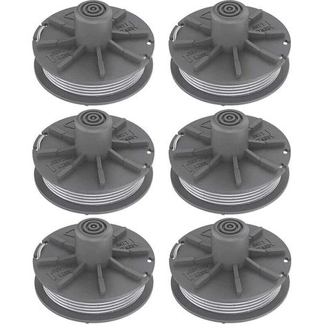 Lot de 6 bobines de fil pour débroussailleuse Gardena 5307-20, pour Easycut 400 Art. 8846, EasyCut 400/25 Art. 9807, ComfortCut450 Art.8847