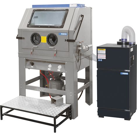 Drucksandstrahler mit HEPA-Filter und Staubabscheider 230 V Fervi 0615