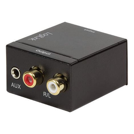 Convertidor digital-analógico LogiLink: coaxial y Toslink a L/R y conector de 3,5 mm. (1/4)
