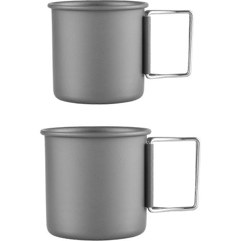 Campingkessel und 450-ml- sowie 250-ml-Metallbecher-Set, Outdoor-Wasserkocher, Rucksackkessel, 1,4 l