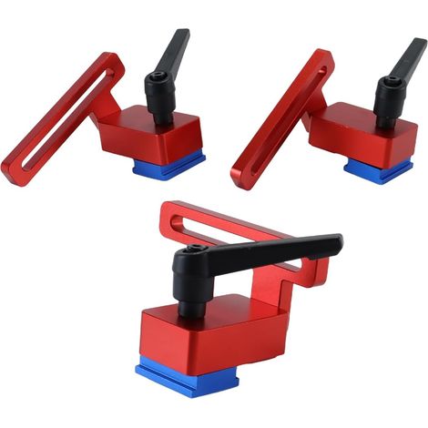 2 Pcs T-Slot Guide Rail Stop Locator T-Groove Slide Stop Slider for Woodworking (1/5)