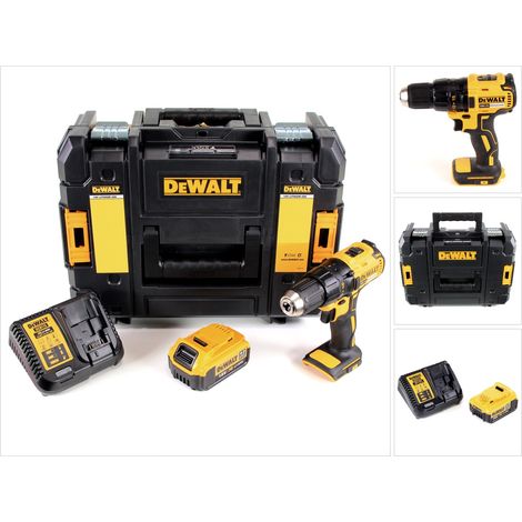 DeWalt DCD 777 M1 Akku Bohrschrauber 18V 65Nm + 1x Akku 4,0Ah + Ladegerät im TSTAK II Werkzeugkoffer (1/5)