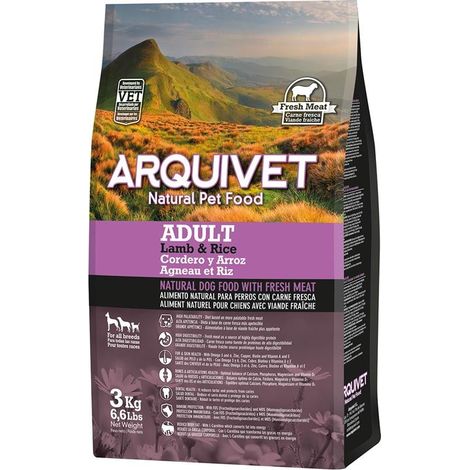 Cordero adulto Arquivet con arroz 3 kg
