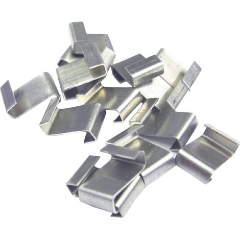 Fascette stringitubo in alluminio ALM (confezione da 50) Taglia unica Argento-AquaForge (1/2)
