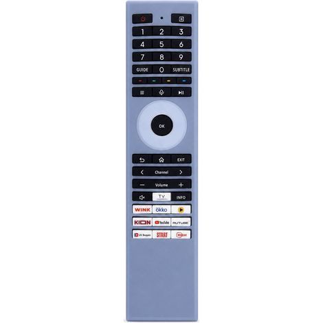 Housse en Silicone pour Télécommande TV Compatible avec Toshiba Série CT ERF, Bleu Clair Luminescent (1/5)