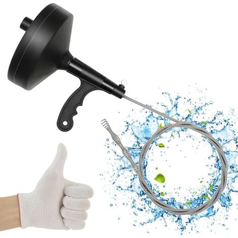 Furet Déboucheur Canalisation avec Tige Flexible de 10 m-Furet Plomberie Parfait pour Déboucher tous les Types de Canalisations, Retirer les Bouchons, Cheveux, et Autres Saletés (1/5)