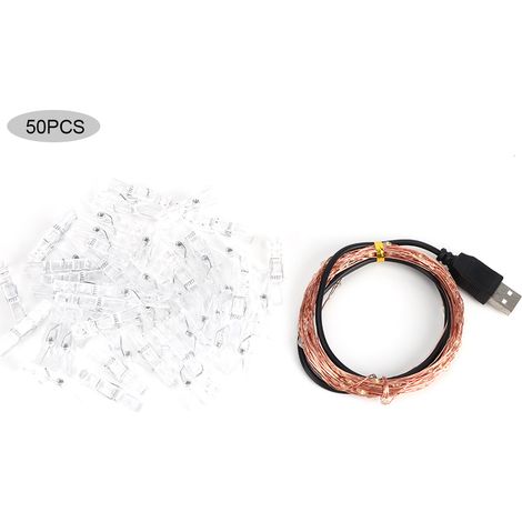 Guirlande lumineuse à clips photos 100LED en cuivre amovible USB, décoration maison lumineuse (1/5)