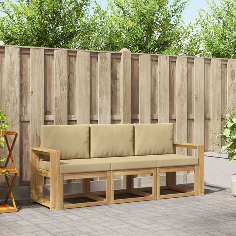 vidaXL Conjunto de sofás de exterior 3 uds. (1/5)