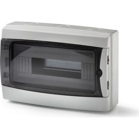 3912-T Acqua coffret électrique pour l'extérieur IP65 12 modules 215x310x110mm - Porte transparente (1/5)
