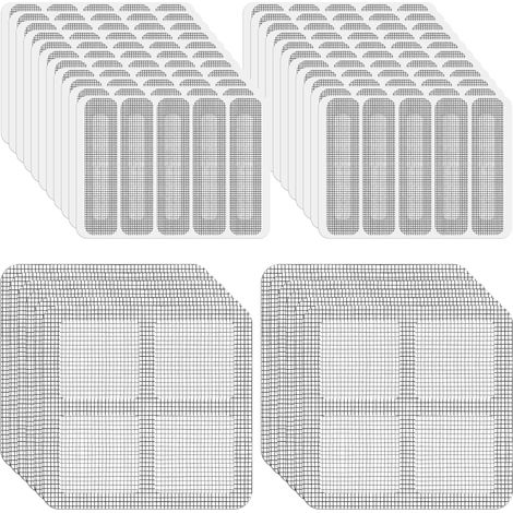 Fliegengitter Reparatur Set, 110 PCS Reparaturset Fliegengitter, Fiegengitter Reparatur Klebeband, Moskitonetz, Fliegengitter Flicken Schwarz, Selbstklebend Glasfaser Reparatur (1/5)