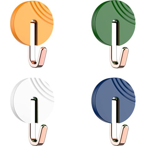 Lntyq Lot de 4 crochets autocollants à coller - Crochets muraux adhésifs très résistants pour accrocher des serviettes de table, des peignoirs, des manteaux, des salles de bains, de la cuisine, des
