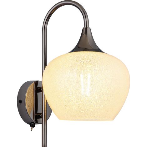 Globo - aplique de pared - MAXY - antracita - vidrio - E27 - (1/5)